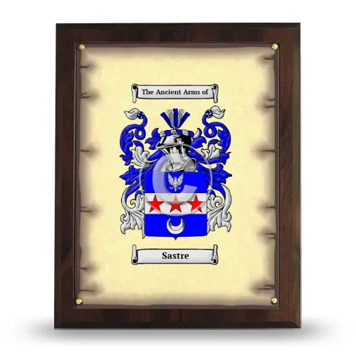 Sastre Coat of Arms Plaque