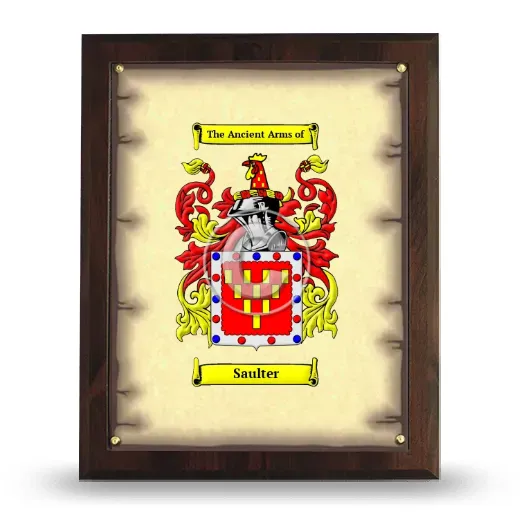 Saulter Coat of Arms Plaque
