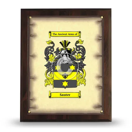 Sauter Coat of Arms Plaque