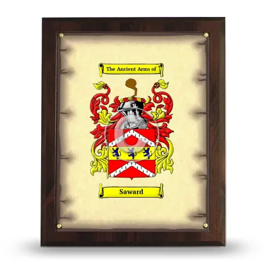 Saward Coat of Arms Plaque