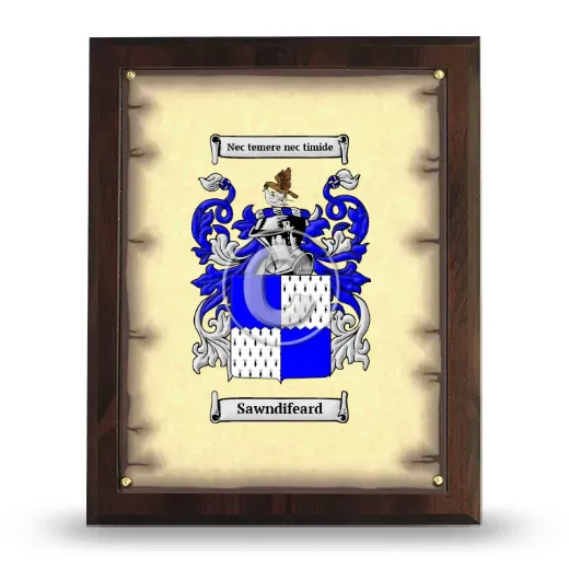 Sawndifeard Coat of Arms Plaque