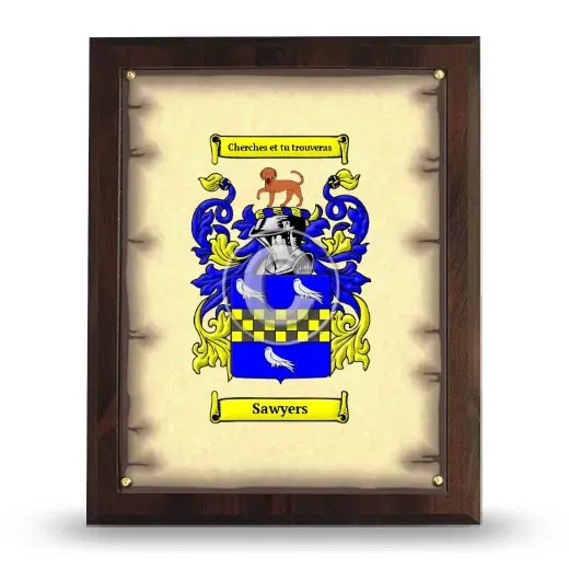 Sawyers Coat of Arms Plaque