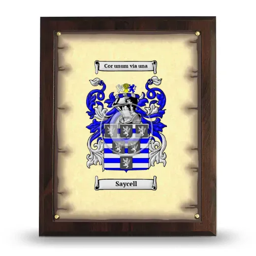Saycell Coat of Arms Plaque