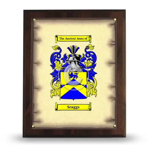 Scaggs Coat of Arms Plaque