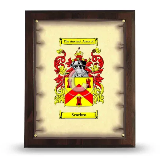 Scarbro Coat of Arms Plaque