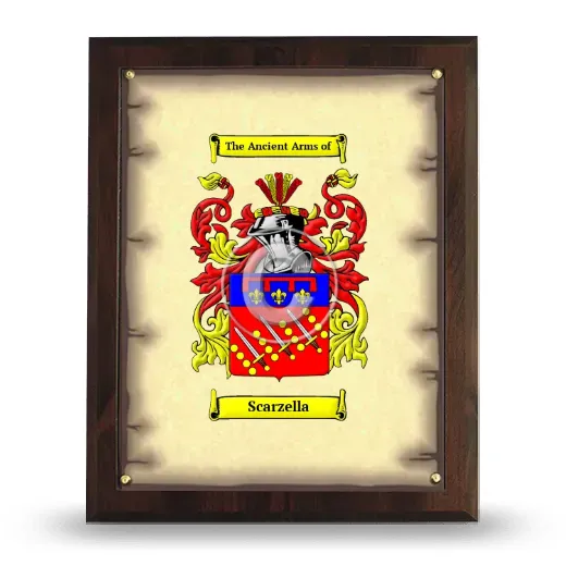 Scarzella Coat of Arms Plaque
