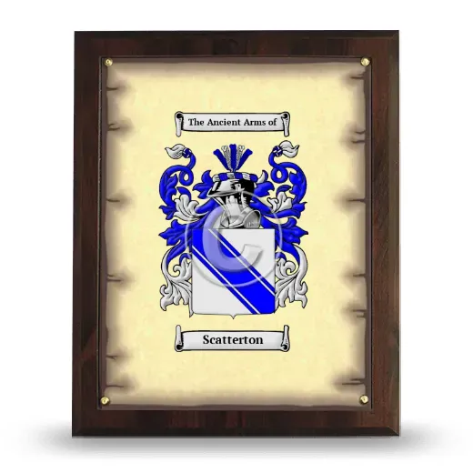 Scatterton Coat of Arms Plaque