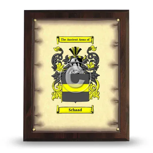 Schaad Coat of Arms Plaque