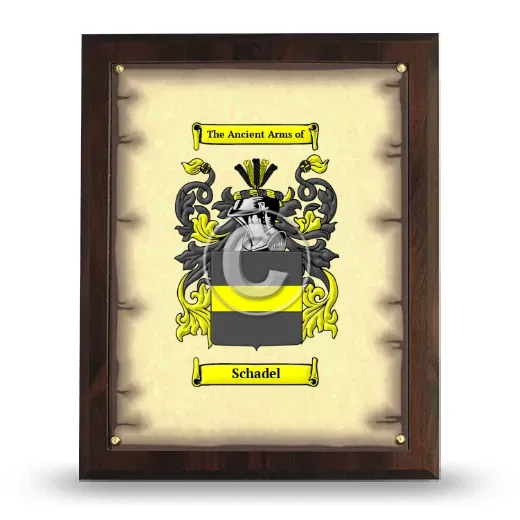 Schadel Coat of Arms Plaque