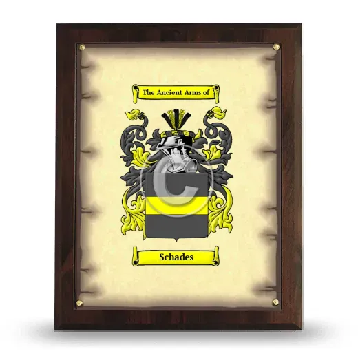 Schades Coat of Arms Plaque