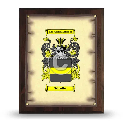 Schadler Coat of Arms Plaque