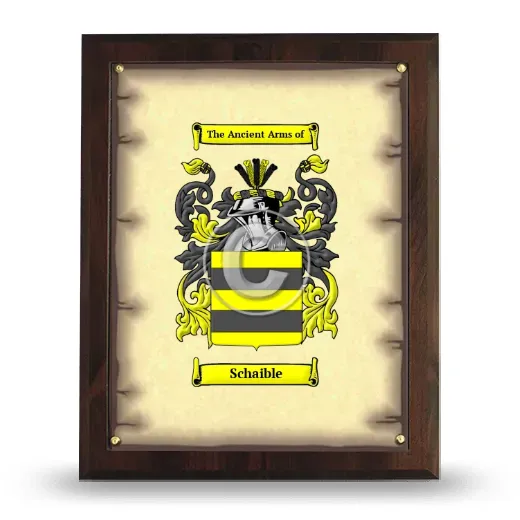 Schaible Coat of Arms Plaque