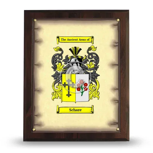 Schare Coat of Arms Plaque