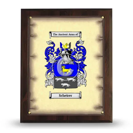 Scheirer Coat of Arms Plaque