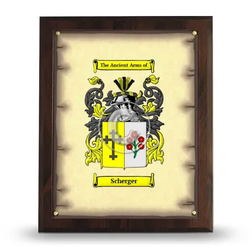 Scherger Coat of Arms Plaque