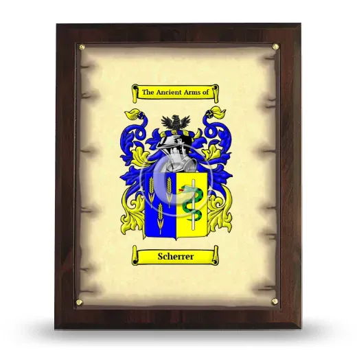 Scherrer Coat of Arms Plaque