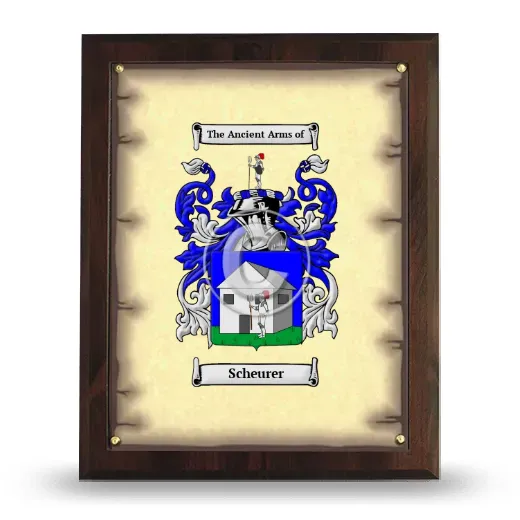 Scheurer Coat of Arms Plaque