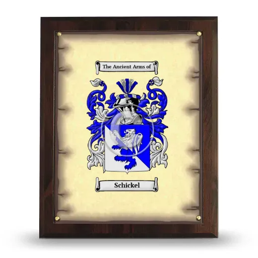 Schickel Coat of Arms Plaque