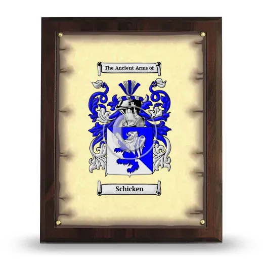 Schicken Coat of Arms Plaque
