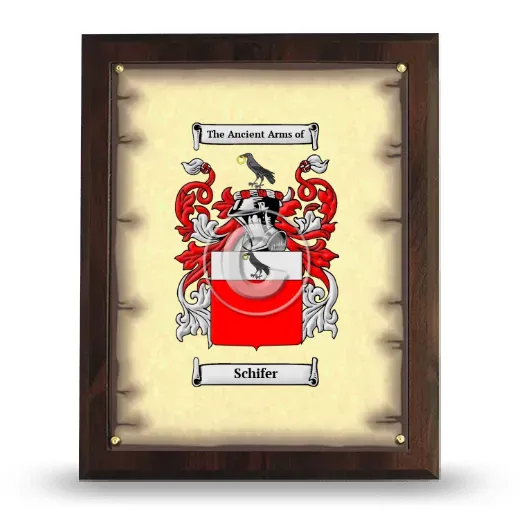 Schifer Coat of Arms Plaque