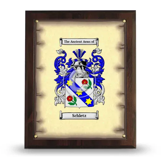 Schletz Coat of Arms Plaque