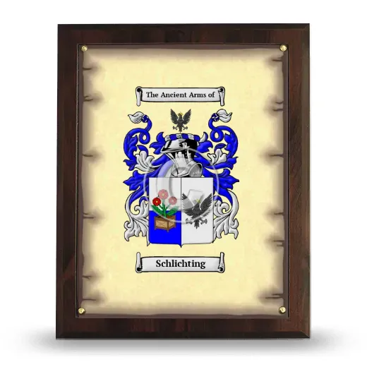 Schlichting Coat of Arms Plaque