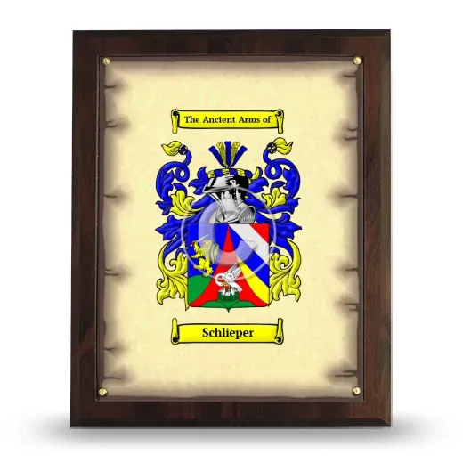 Schlieper Coat of Arms Plaque