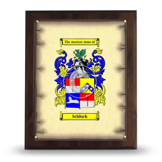 Schluck Coat of Arms Plaque