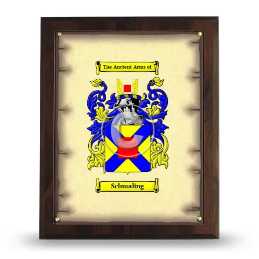 Schmaling Coat of Arms Plaque