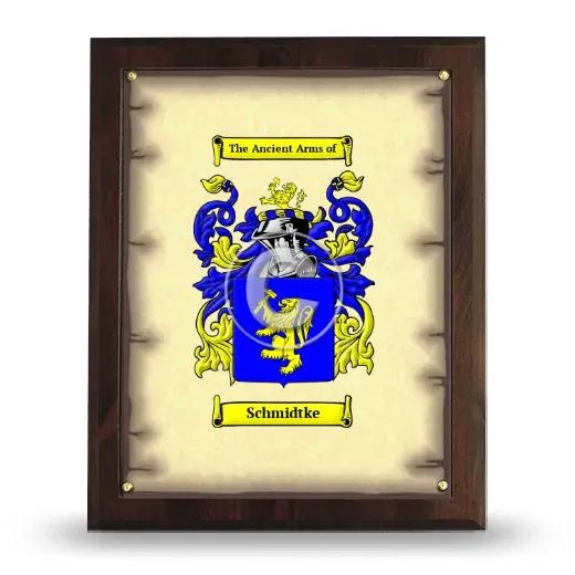 Schmidtke Coat of Arms Plaque