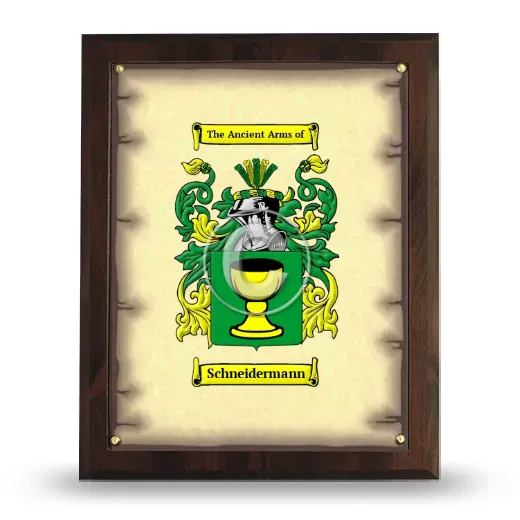 Schneidermann Coat of Arms Plaque