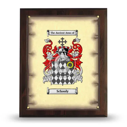 Schooly Coat of Arms Plaque