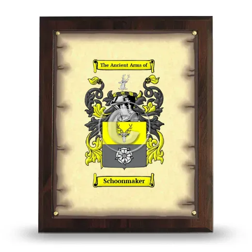 Schoonmaker Coat of Arms Plaque