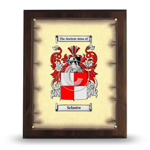 Schotte Coat of Arms Plaque