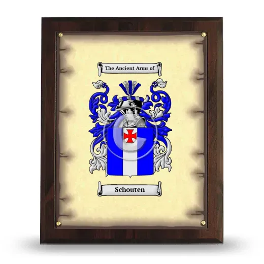Schouten Coat of Arms Plaque