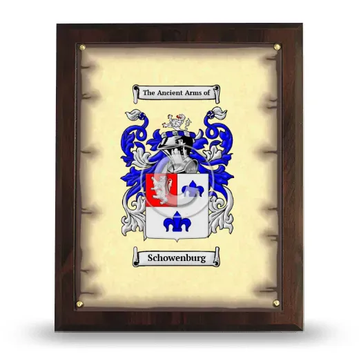Schowenburg Coat of Arms Plaque