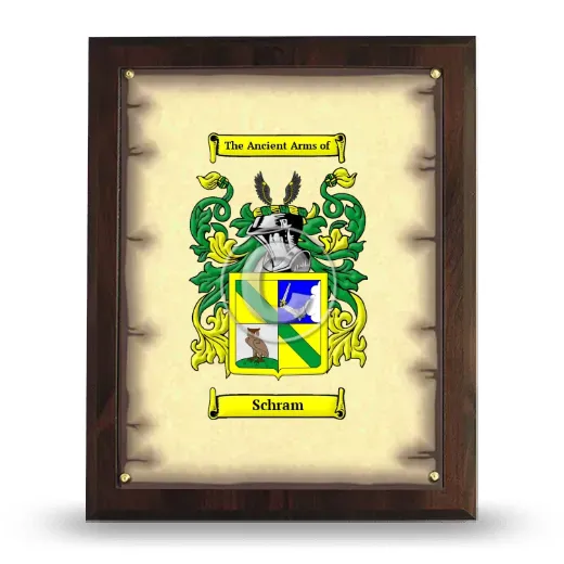 Schram Coat of Arms Plaque