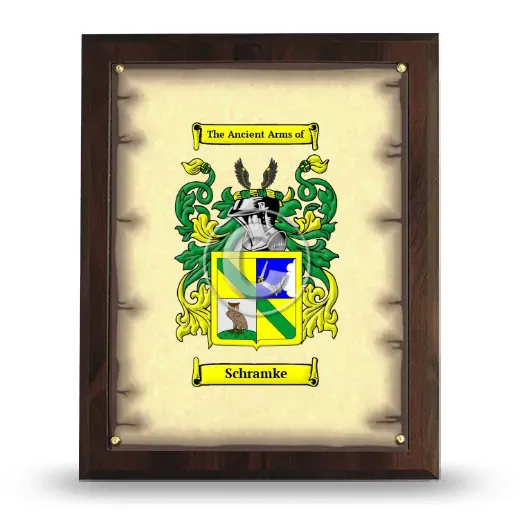 Schramke Coat of Arms Plaque