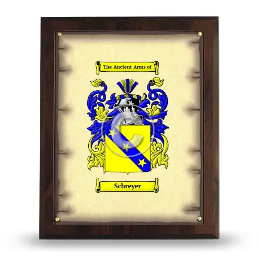 Schreyer Coat of Arms Plaque
