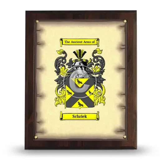 Schriek Coat of Arms Plaque