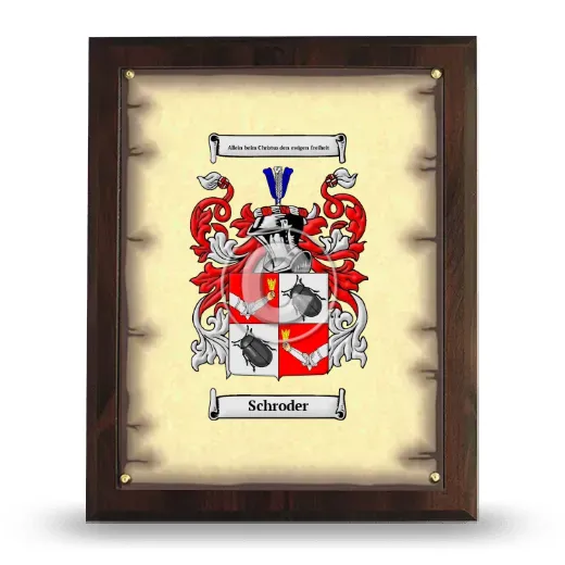 Schroder Coat of Arms Plaque