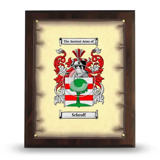 Schroff Coat of Arms Plaque