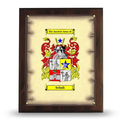 Schuh Coat of Arms Plaque