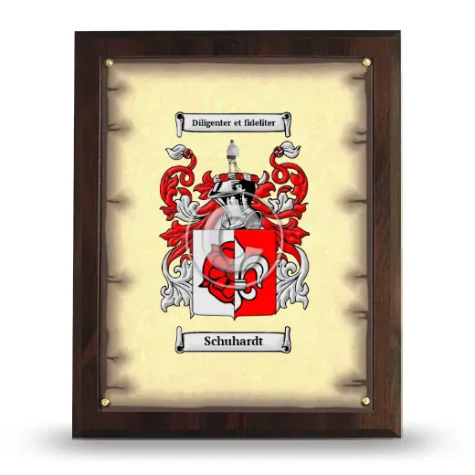 Schuhardt Coat of Arms Plaque