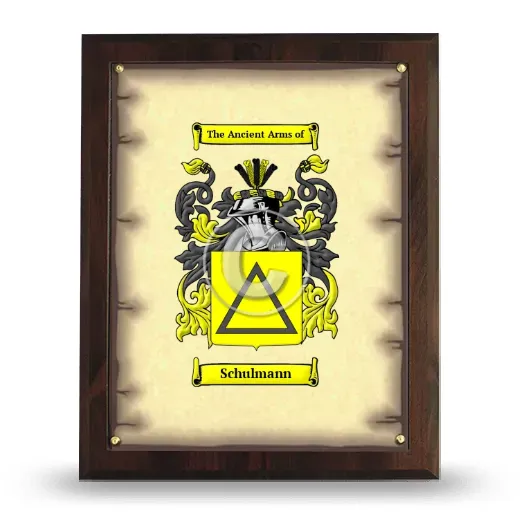 Schulmann Coat of Arms Plaque