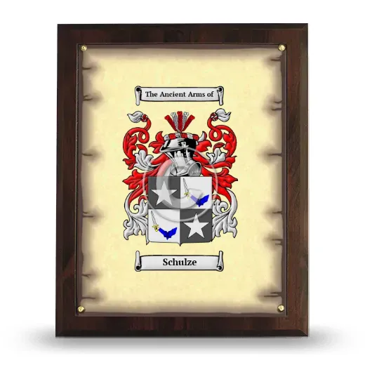 Schulze Coat of Arms Plaque
