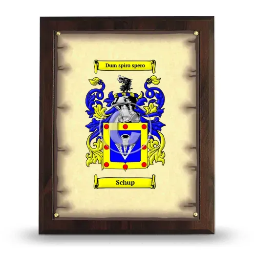 Schup Coat of Arms Plaque