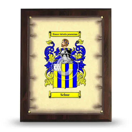 Schur Coat of Arms Plaque