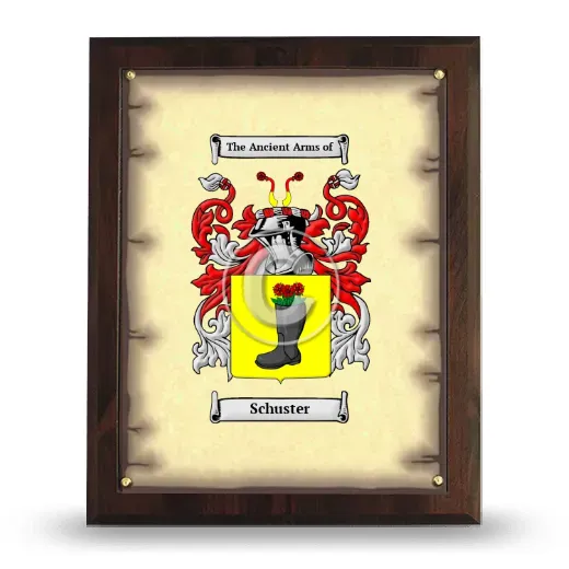 Schuster Coat of Arms Plaque