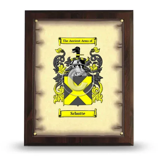 Schutte Coat of Arms Plaque